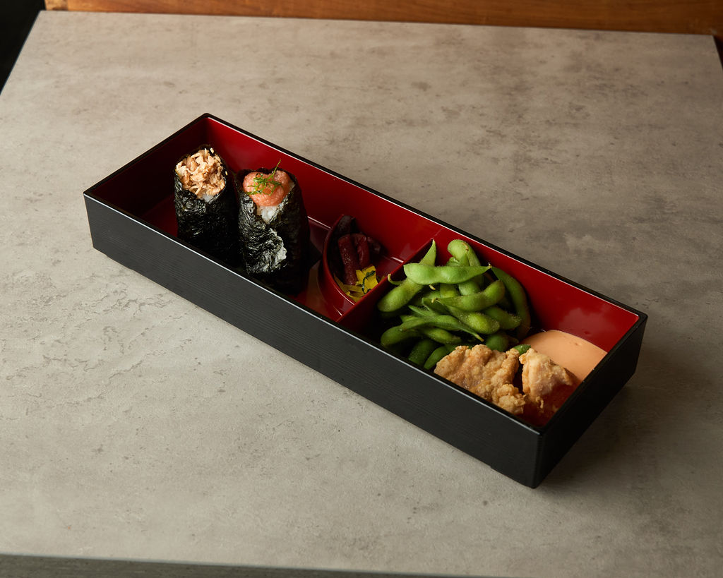 Onigiri bento with assorted rice balls